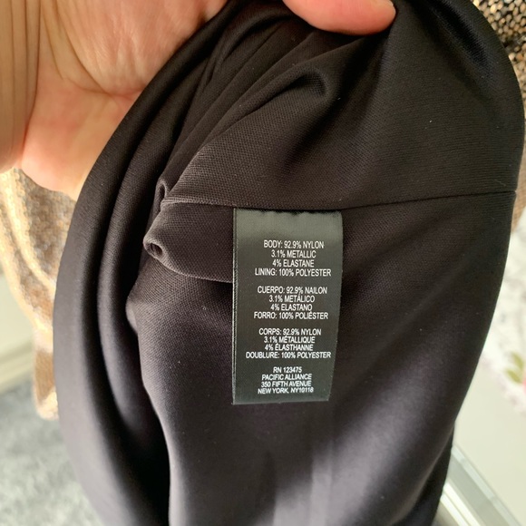 Tahari ASL NWT Bronze /Black Dress size 10P - Picture 8 of 10